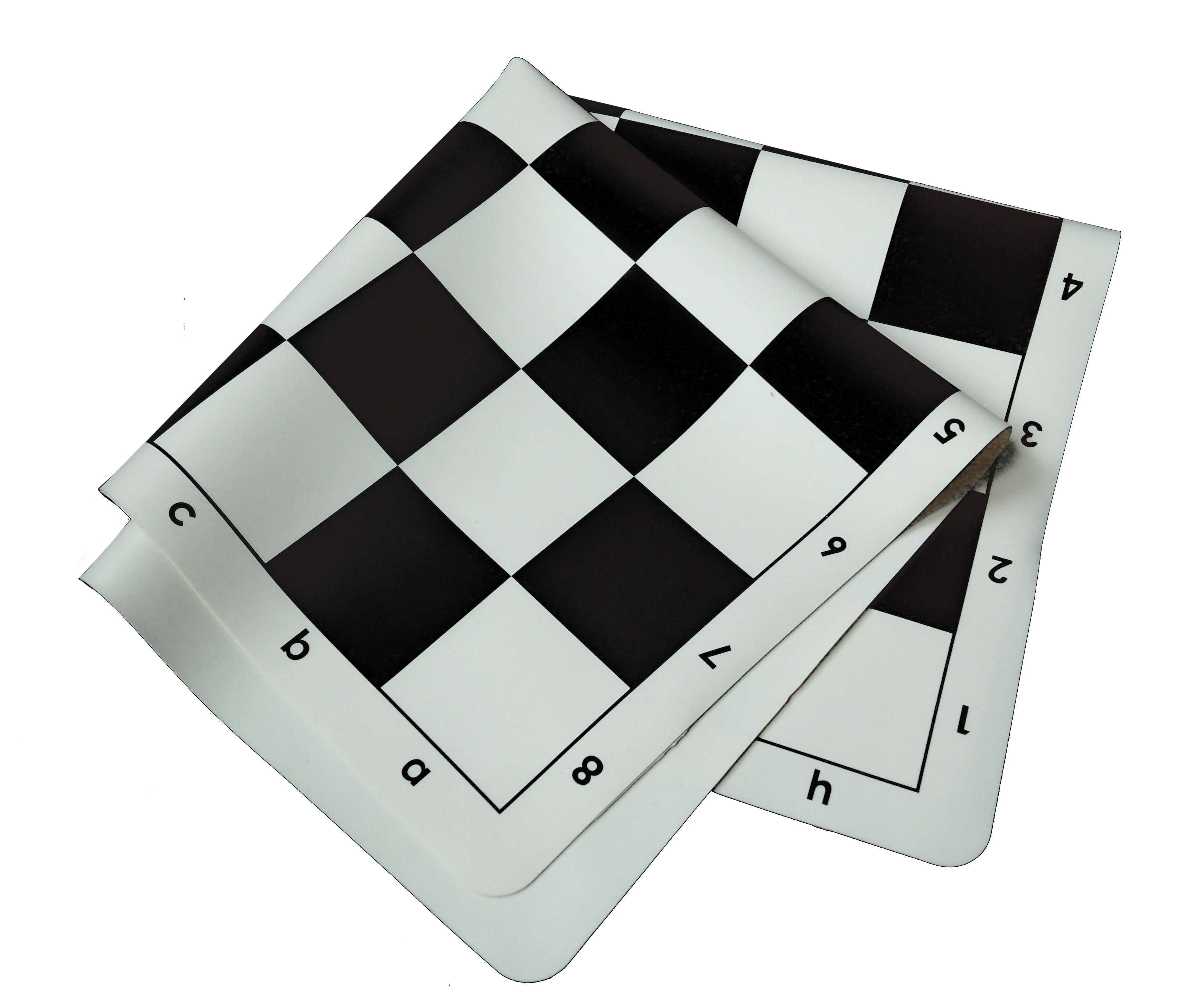 Schachplane aus Silikon, schwarz/weiß, Feldgröße 57 mm