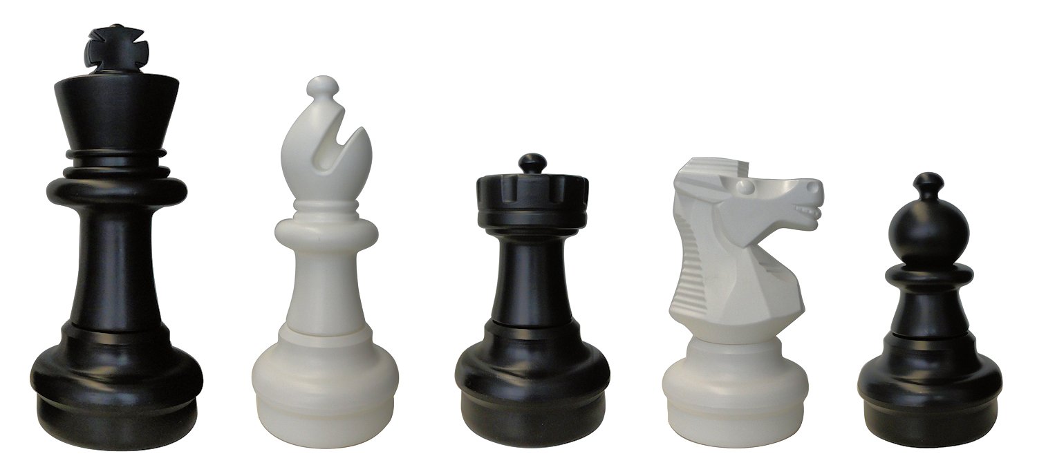 Gartenschachfiguren-gross Gartenschachfiguren aus Kunststoff, Königshöhe 63 cm