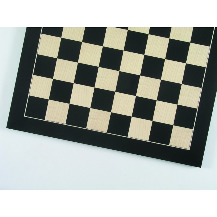 Schachbrett-Anigr-schwarz-und-Ahorn Turnierschachbrett Anigré schwarz und Ahorn, Feldgröße 55 mm