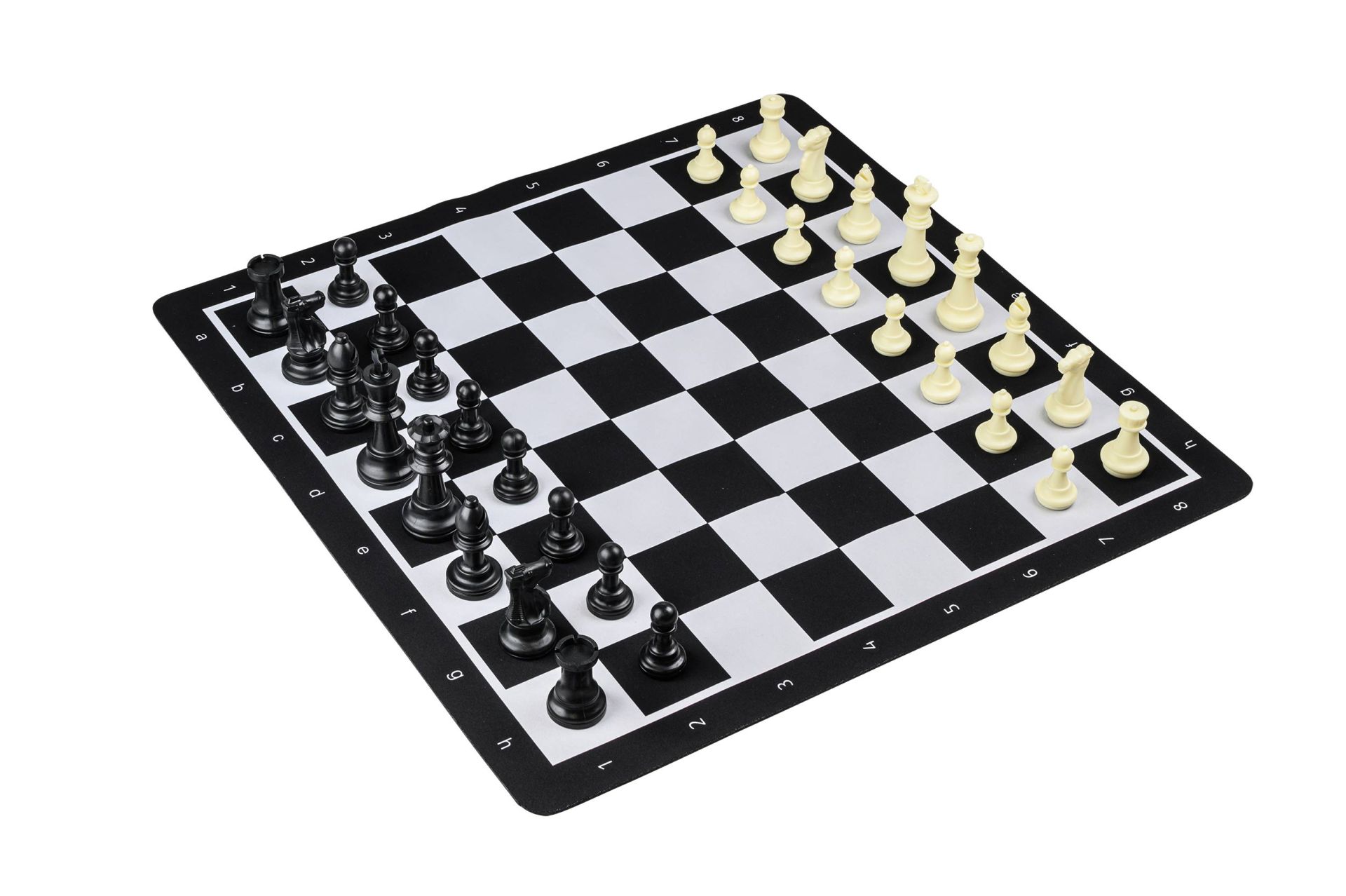 Schachset, rollbar, Feld 55 mm, mit Figuren und Tragetasche Schachset, rollbar, Feld 55 mm, mit Figuren und Tragetasche