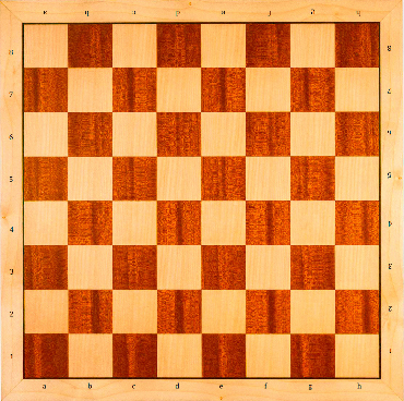 1021-Schachbrett Turnierschachbrett Bergahorn/Mahagoni, Feldgröße 55 mm